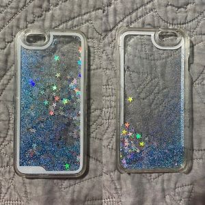 iPhone 6 Liquid Blue Glitter Hard Case